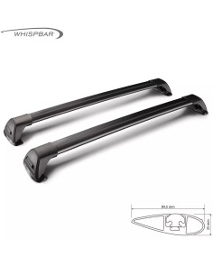 Barre portatutto portapacchi alluminio nero Ford Edge dal 2016