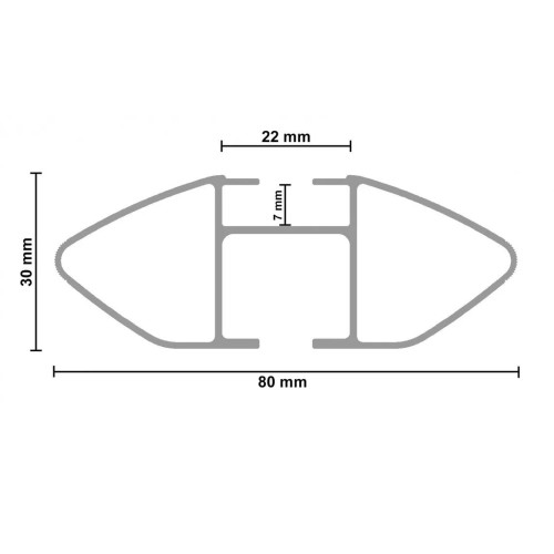 Barre portatutto Airflow 60230 per corrimano aperti o integrati 127cm