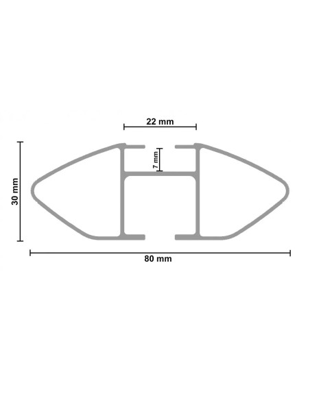 Barre portatutto Airflow 60230 per corrimano aperti o integrati 127cm