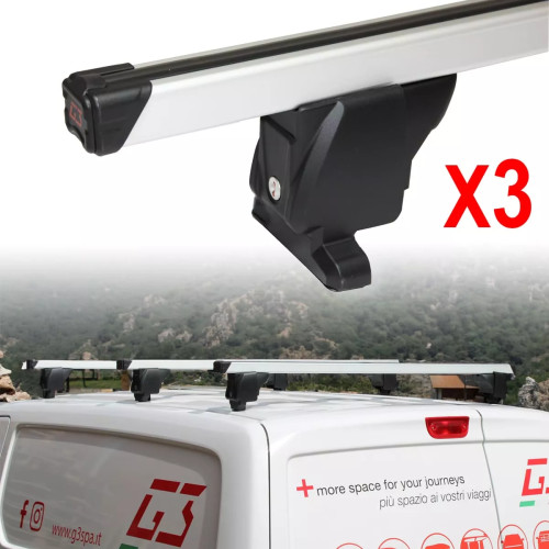 3 barre portatutto portapacchi alluminio G3 Peugeot Boxer dal 2006