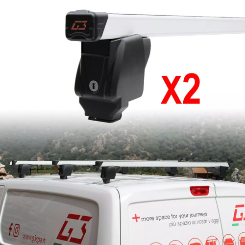 2 barre portatutto portapacchi alluminio G3 Ford Tourneo Connect 2002-2013