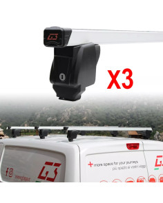 3 barre portatutto portapacchi alluminio G3 Dacia Dokker