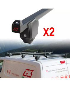 2 barre portatutto portapacchi acciaio G3 Renault Kangoo 1997-2021