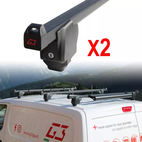 2 barre portatutto portapacchi acciaio G3 Mercedes Citan 2012-2021