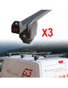 3 barre portatutto portapacchi acciaio G3 per Ford Transit Custom 2012-2023