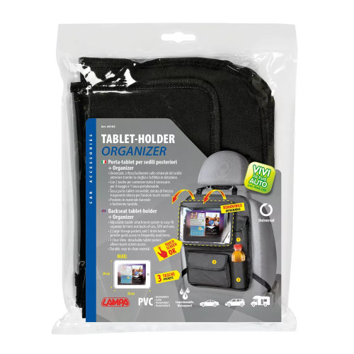 Organizer posteriore per sedili con porta tablet