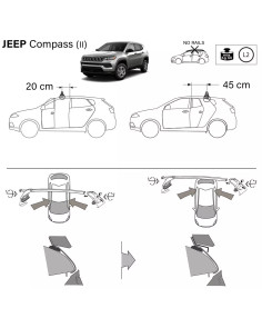 Kit barre portatutto LP49 per Jeep Compass senza profili 2017-2025 2