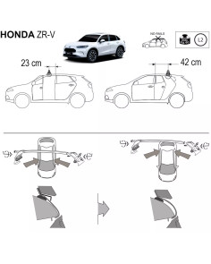 Kit barre portatutto LP49 per Honda ZR-V dal 2023 2