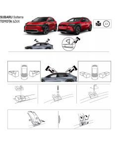 Kit barre portatutto LP56 per Toyota bZ4X dal 2023 2