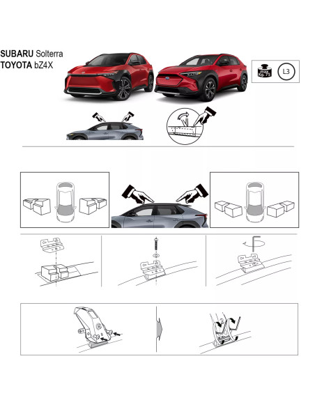 Kit barre portatutto LP56 per Subaru Solterra dal 2022