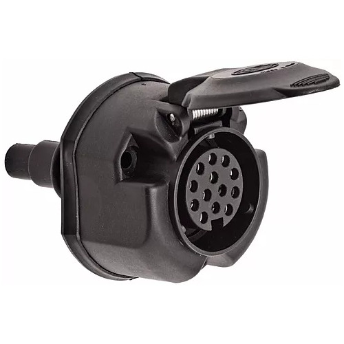 Presa 13 poli 12V in plastica per rimorchi