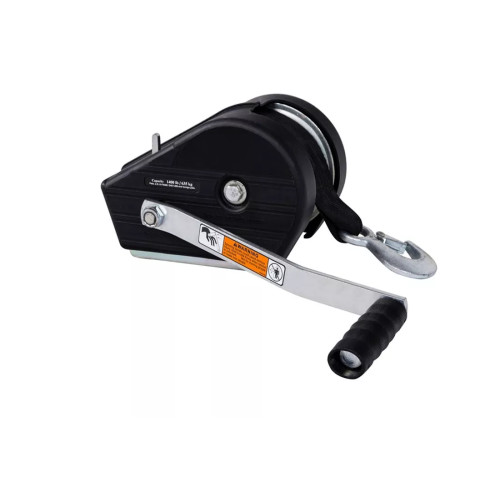 Argano manuale AL1402 con fascia 7500mm 635kg per rimorchio