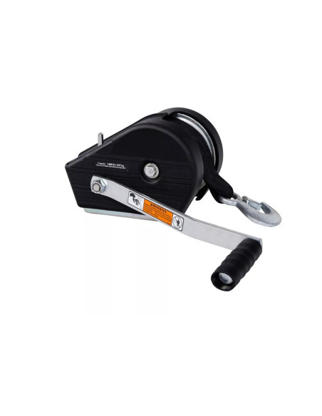Argano manuale AL1402 con fascia 7500mm 635kg per rimorchio