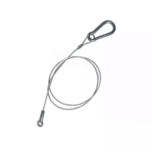 Cavo sicurezza con moschettone per rimorchi - lunghezza 1250mm