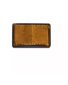 Catadiottro singolo rettangolare arancio adesivo 62x45mm per rimorchio