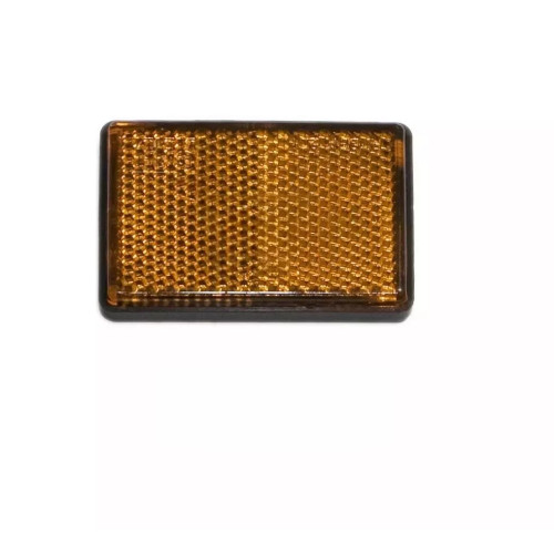 Catadiottro singolo rettangolare arancio adesivo 62x45mm per rimorchio