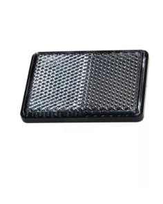 Catadiottro singolo rettangolare bianco adesivo 62x45mm per rimorchio