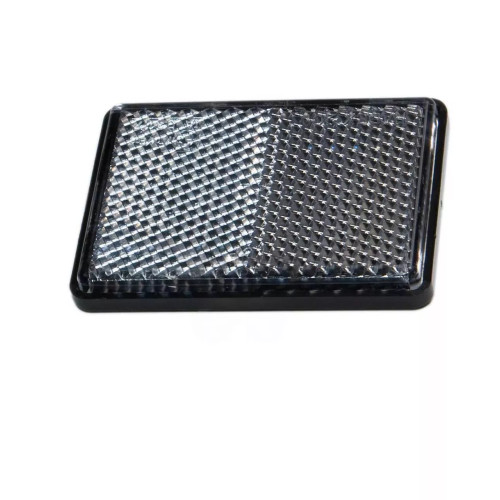 Catadiottro singolo rettangolare bianco adesivo 62x45mm per rimorchio