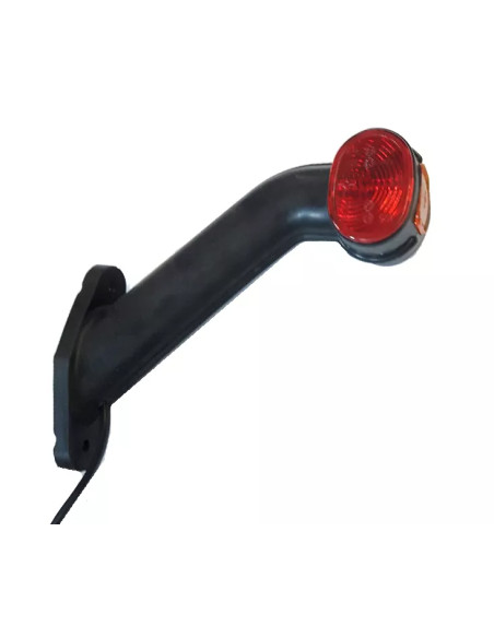 Fanale ingombro laterale destro rosso/bianco per rimorchi