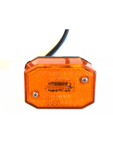Fanale posizione laterale arancione singolo senza supporto per rimorchi