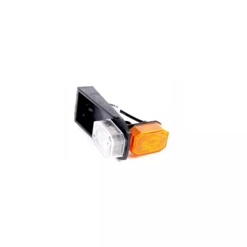 Fanale posizione bianco/arancio singolo con supporto per rimorchi