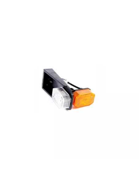 Fanale posizione bianco/arancio singolo con supporto per rimorchi