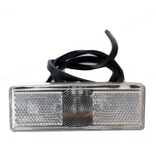 Fanale posizione anteriore bianco singolo a lampada per rimorchi