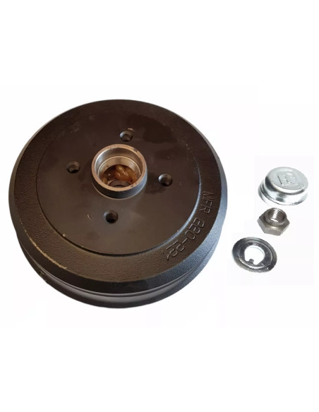 Tamburo freno singolo con cuscinetto per rimorchi Ellebi MFR220-MFR221 LB