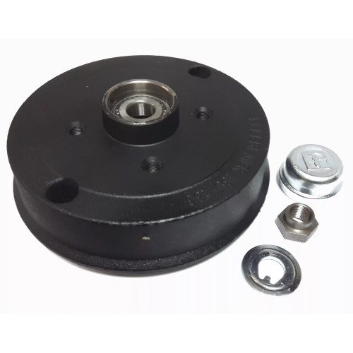 Tamburo freno singolo con cuscinetto per rimorchi Ellebi MFR85/2-MFR186 LB