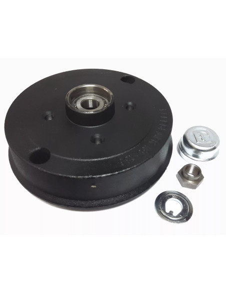Tamburo freno singolo con cuscinetto per rimorchi Ellebi MFR85/2-MFR186 LB