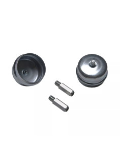 Kit 2 pezzi coprimozzo diametro 47mm con ingrassatore per rimorchi Ellebi