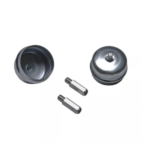Kit 2 pezzi coprimozzo diametro 47mm con ingrassatore per rimorchi Ellebi