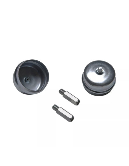 Kit 2 pezzi coprimozzo diametro 47mm con ingrassatore per rimorchi Ellebi