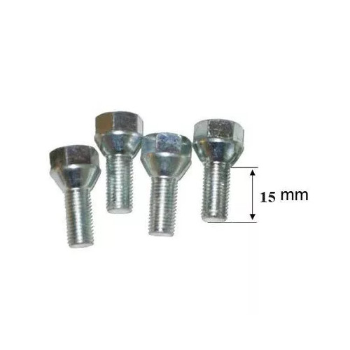 Kit 4 bulloni conici per cerchio rimorchio M12x1.5 15mm 300199003