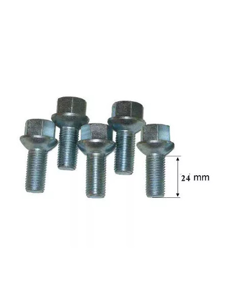 Kit 5 bulloni sferici per cerchio rimorchio M12x1.5 24mm 900199108