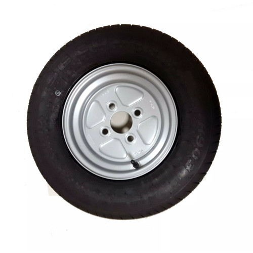 Ruota con pneumatico 145 R10'' 4X98 foro 58MM Tubeless per rimorchi