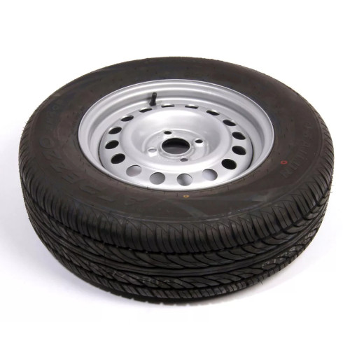 Ruota con pneumatico 155R13 C 4X100 per rimorchi