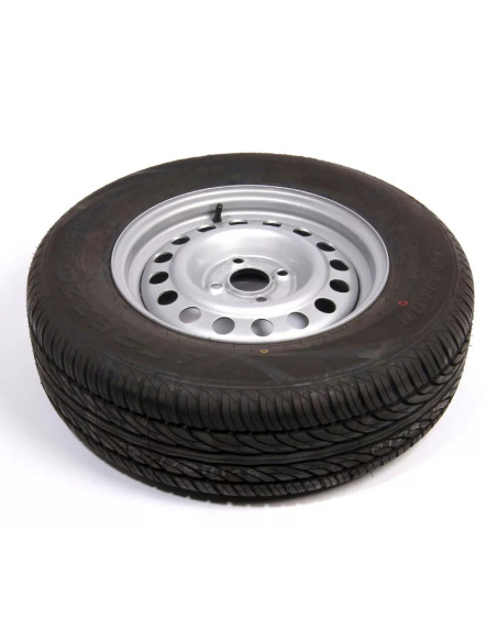Ruota con pneumatico 155R13 C 4X100 per rimorchi