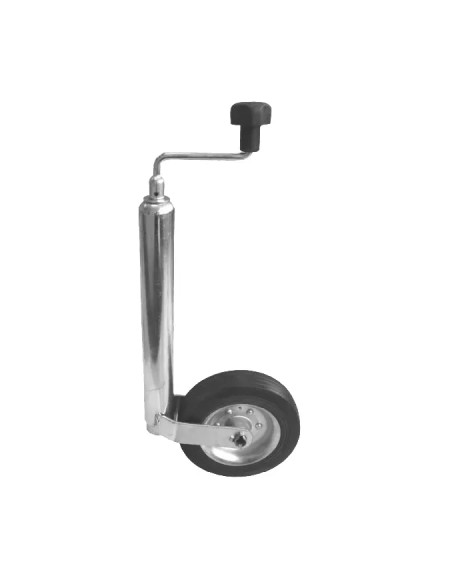 Ruotino telescopico con gambo D.48 200x50 con vite per rimorchi