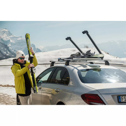 Portasci e Snowboard NK-60 in alluminio per barre 6 sci o 4 snow