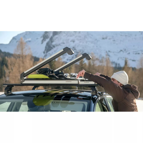 Portasci e Snowboard PS-60 Scorrevole in alluminio per barre 6 sci o 4 snow