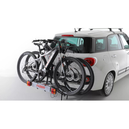 Portabici booster 2 bici posteriore in alluminio per gancio traino