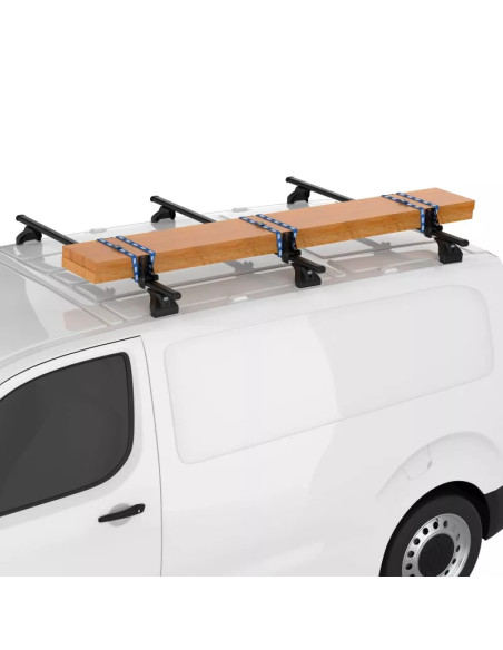 Kit 6 fermacarichi 10cm per barre portatutto Cruz Xpro acciaio