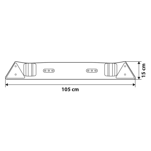 Porta targa ripetitrice segnaletica posteriore 12/24V spina 7 poli