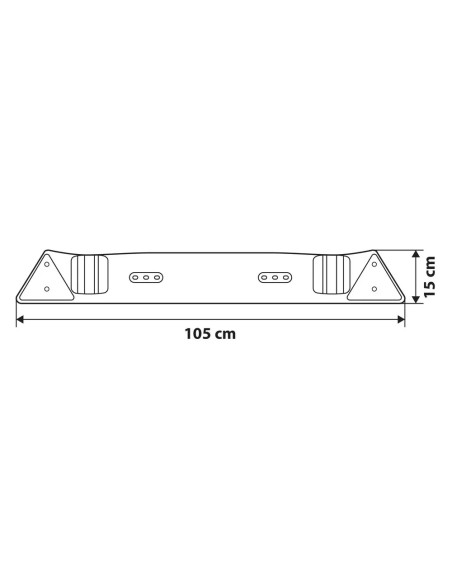 Porta targa ripetitrice segnaletica posteriore 12/24V spina 7 poli