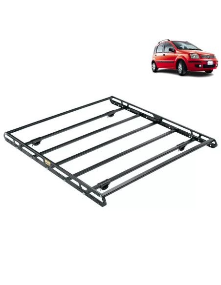 Bagagliera cestello Sigma 132x124cm per Fiat Panda con corrimano 2003-2012