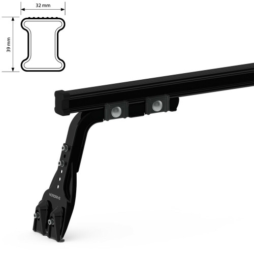 3 Barre portatutto commerciali acciaio Fiat Ducato 1981-1994 tetto H3