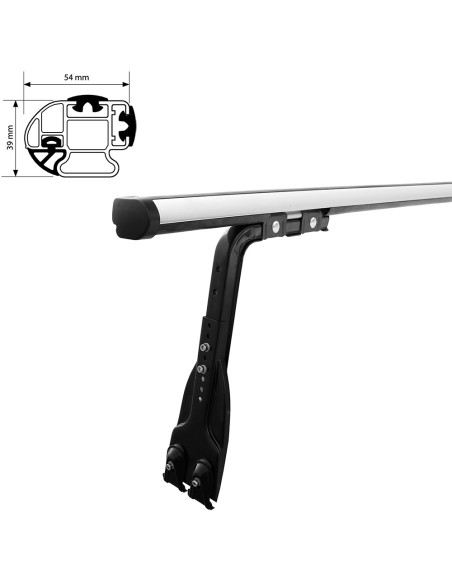3 Barre portatutto commerciali alluminio VW LT 2000-2006 tetto H3