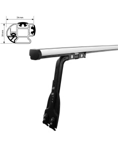 3 Barre portatutto commerciali alluminio Mercedes Sprinter 1995-2006 tetto H2 2