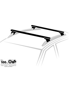 Barre portatutto portapacchi alluminio 140cm Alumia per profilo integrato 2